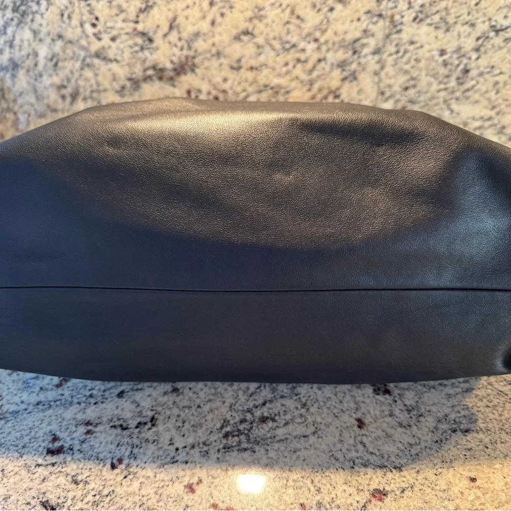 Jimmy Choo Black Hobo Bag with Gold Chain